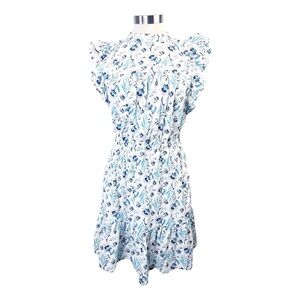Universal Thread Blue‎ & White Floral Printed Dress Size Small